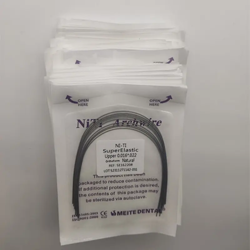 50Packs/500Wires Dental Odontologia Arches Super Elastic Niti Round/Rectangular Arch Wires Arcs Nature Form
