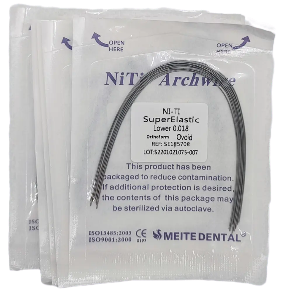 20Packs Dental Orthodontic Round Arch Wires Super Elastic Wire Niti Ovoid Form