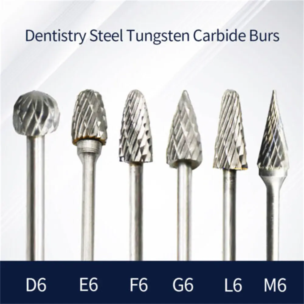 10 Pcs Dental Lab Polishing Bur Drills Tungsten Steel Carbide Burs HP 2.35MM
