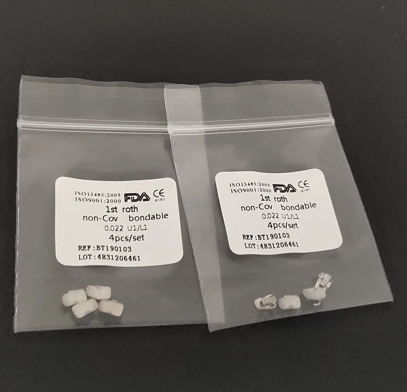 10bags Buccal Tubes Bondable 0.022 0.018 1st 2nd MBT Roth Non-cov Orthodontics 4Pcs/pack U1/L1