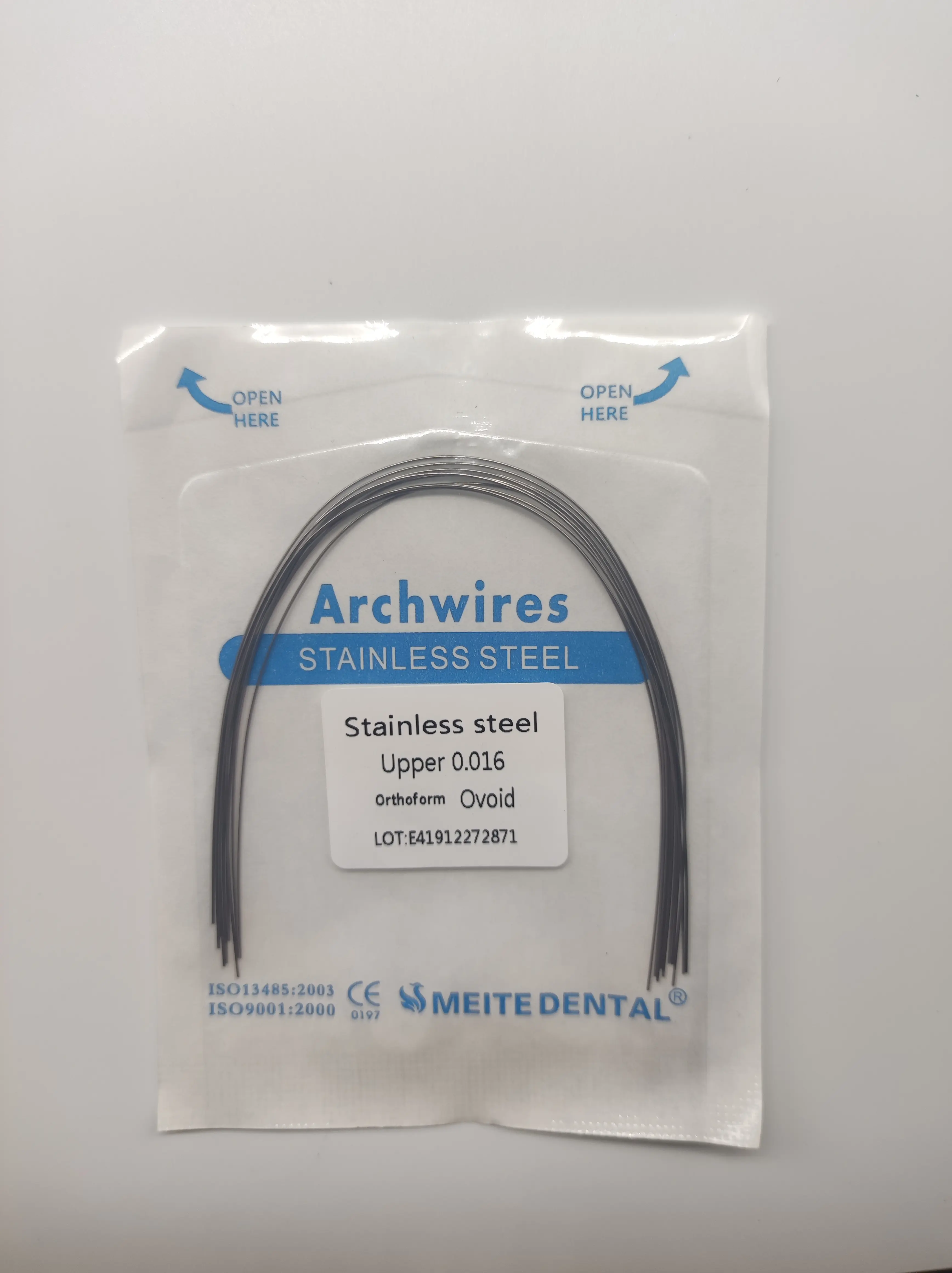 10packs 100wires Dental Stainless Steel Ovoid Round/Rectangular Arch Wires Oval Ortodoncia