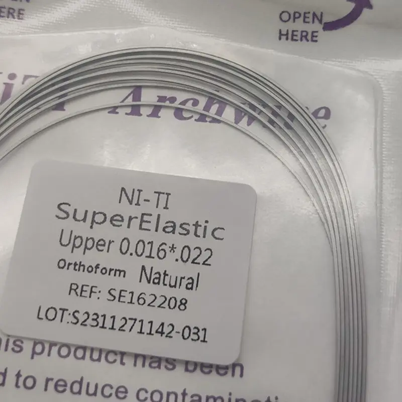 10Packs/100Wires Dental  Super Elastic Niti Round/Rectangular Arch Wires Arcs Odontologia ArchesNature Form