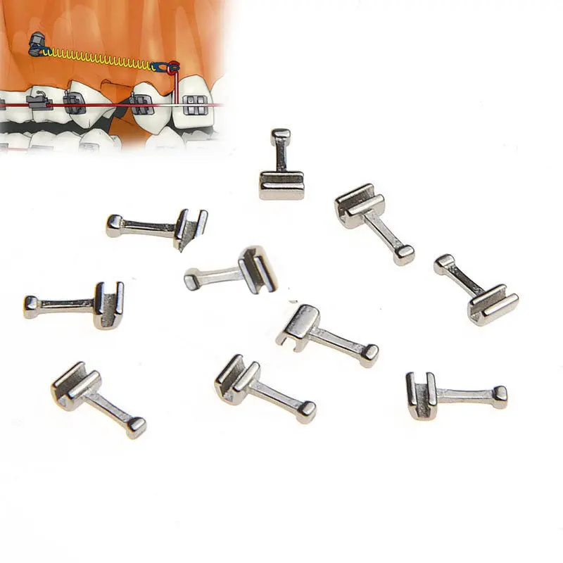 10 Packs Crimpable Hooks Open Surgical Hook Long Type 100 Pcs Dental Orthodontics Product
