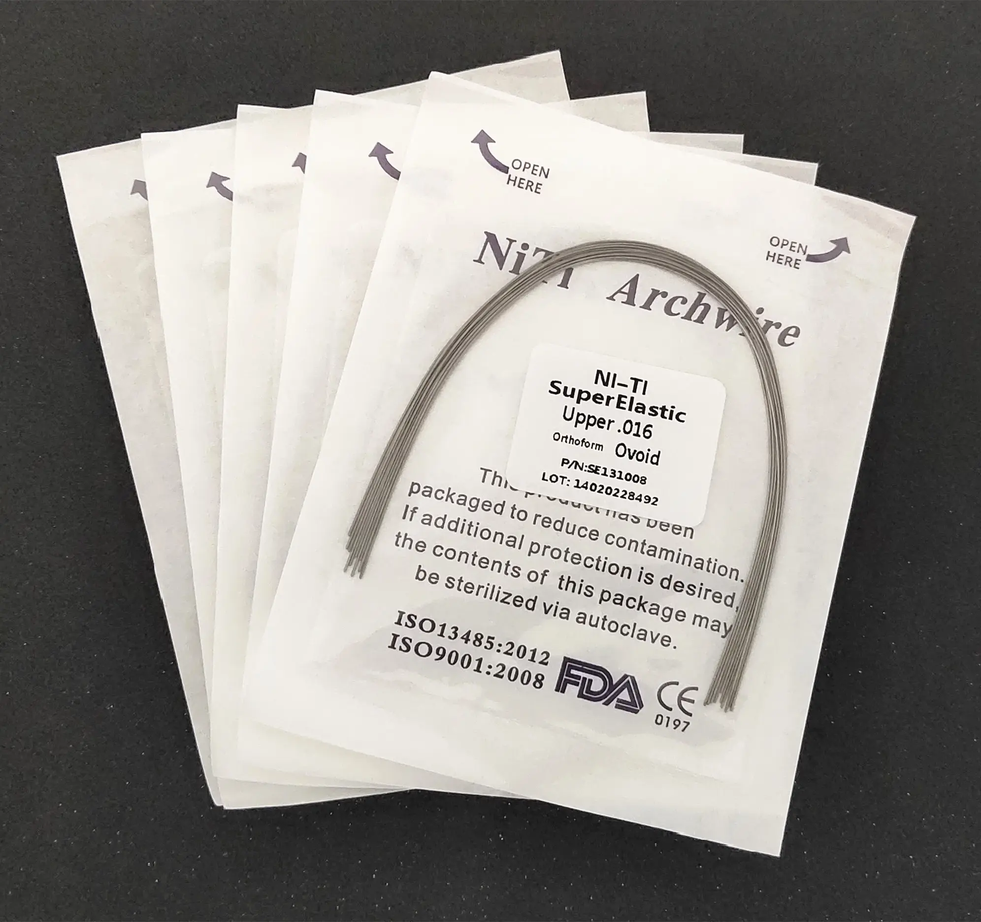 10 Packs Dental Orthodontics Super Elastic Niti Round Arch Wires Ovoid Form