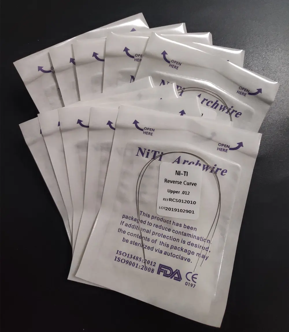 5 Packs Orthodontic Reverse Curve Niti Round Arch Wire Dental Material Dentist Clinic Product 2pcs/pk