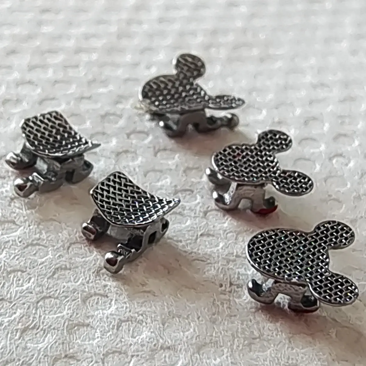 Dental Odontologia Metal Braces Cartoon Brackets Mini Roth 022 345 Hooks Mesh Base Flower Star Diamond Heart