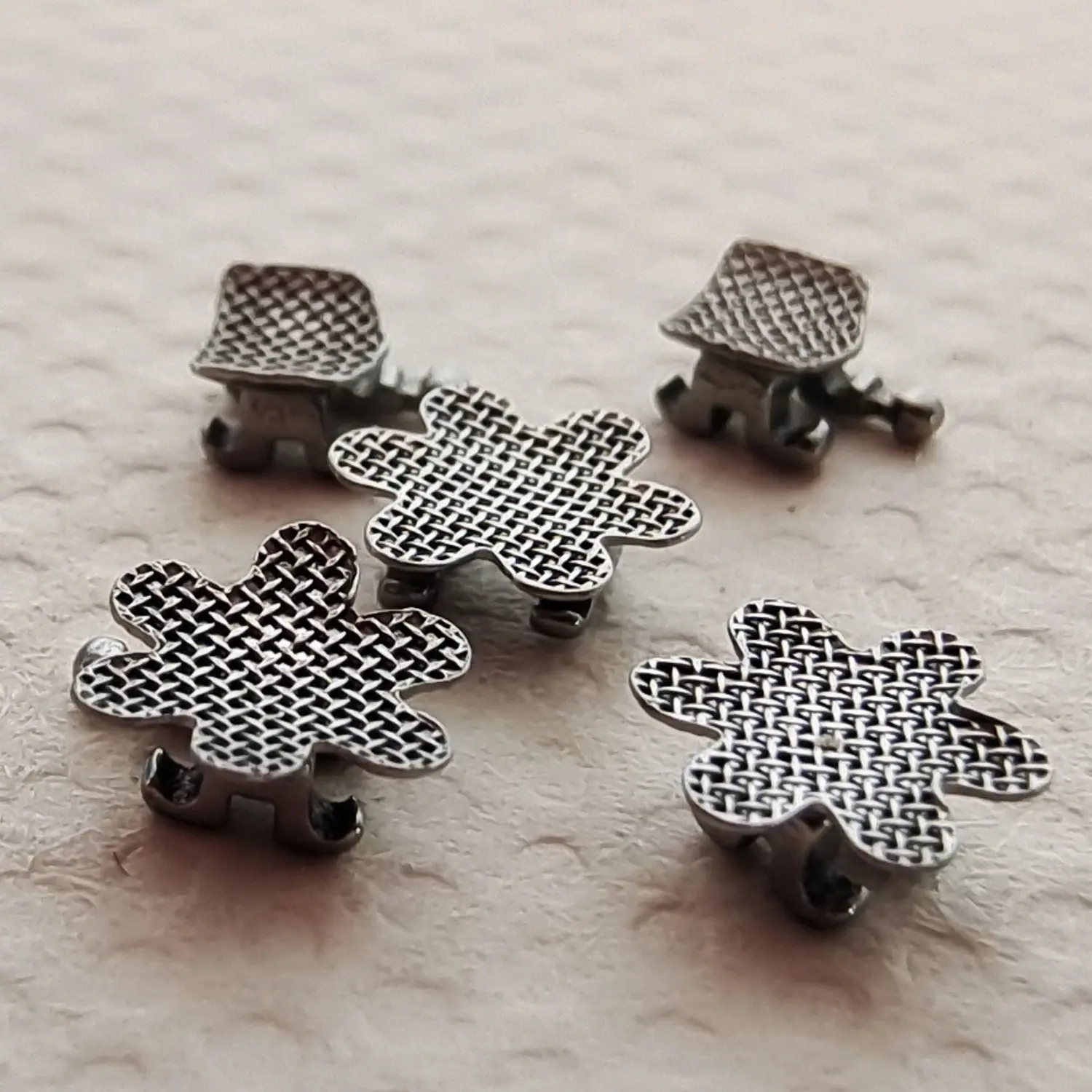 Dental Odontologia Metal Braces Cartoon Brackets Mini Roth 022 345 Hooks Mesh Base Flower Star Diamond Heart