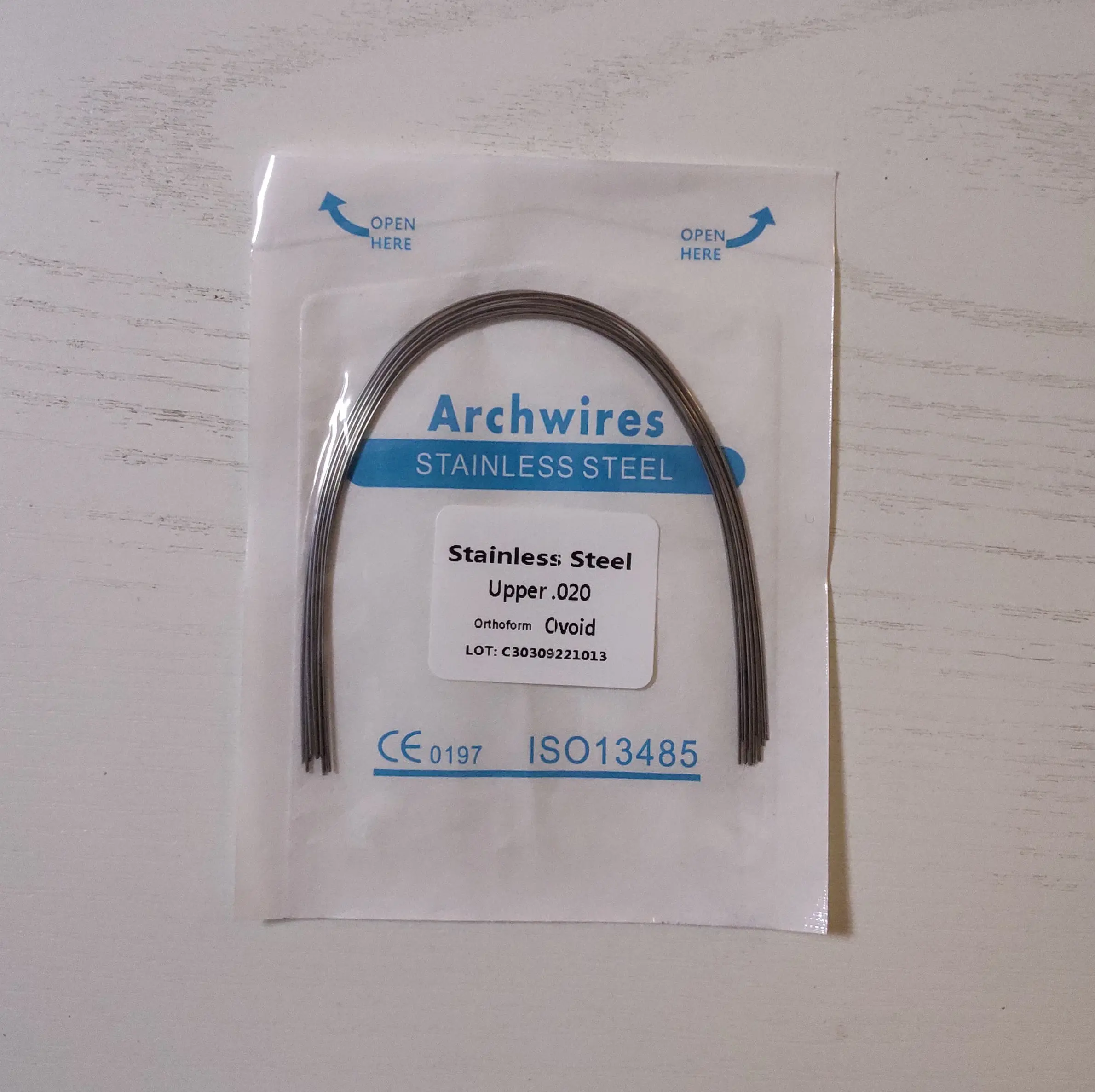 10packs 100wires Dental Stainless Steel Ovoid Round/Rectangular Arch Wires Oval Ortodoncia
