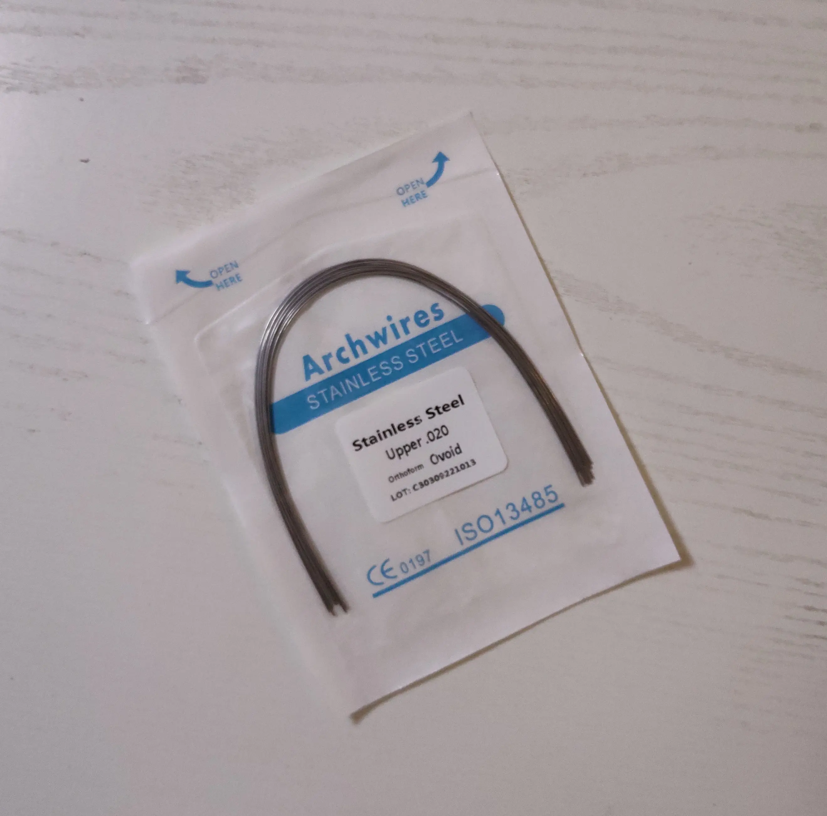 10packs 100wires Dental Stainless Steel Ovoid Round/Rectangular Arch Wires Oval Ortodoncia