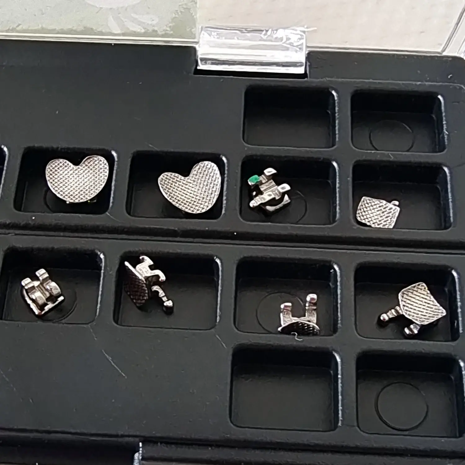 Dental Odontologia Metal Braces Cartoon Brackets Mini Roth 022 345 Hooks Mesh Base Flower Star Diamond Heart