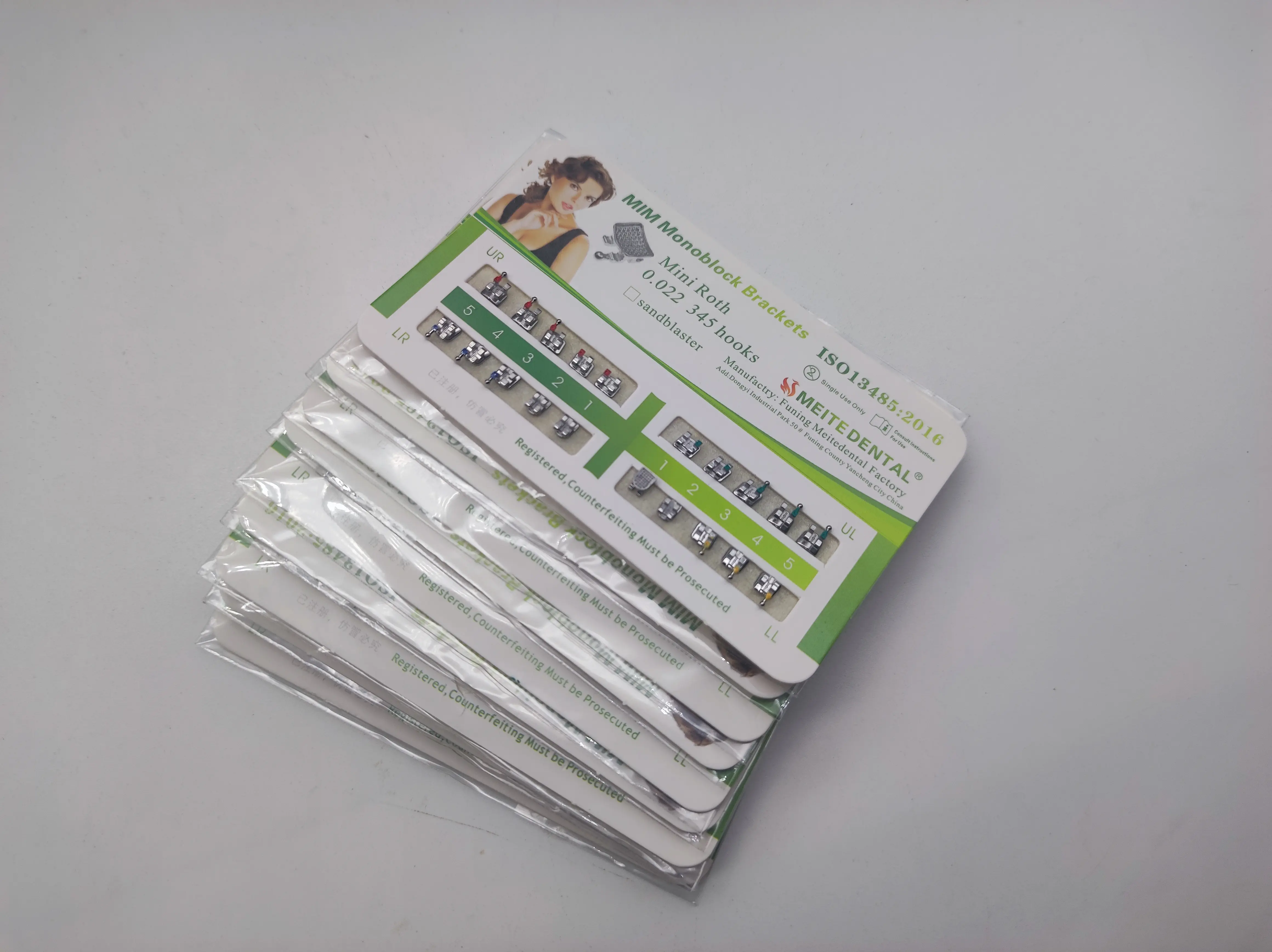 10 Sets Teeth Braces Mini Roth Mbt Edgewise 022 no/3/345 MIM Metal Dental Brackets Mesh Base Orthodontis Accessories