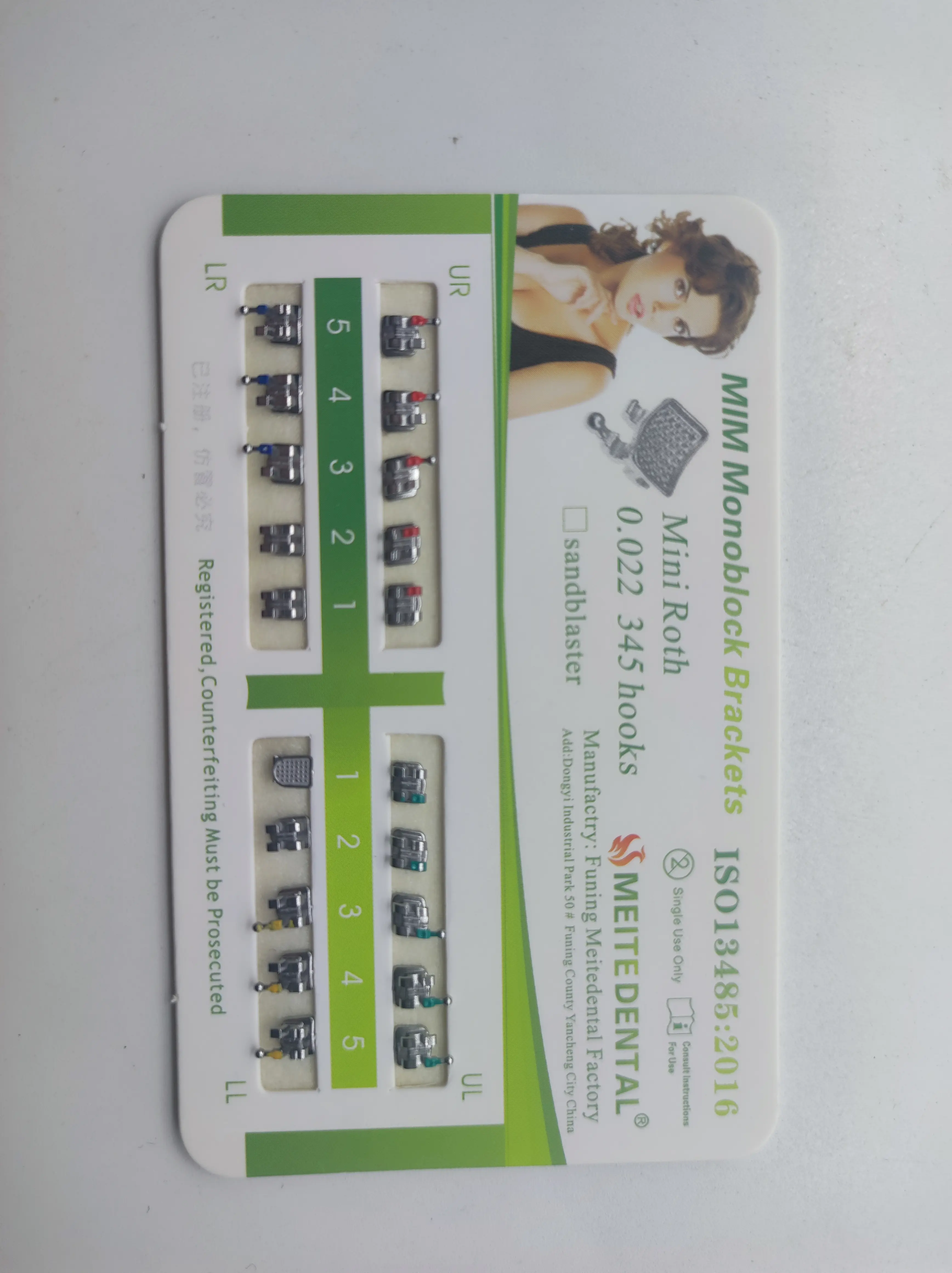 10 Sets Teeth Braces Mini Roth Mbt Edgewise 022 no/3/345 MIM Metal Dental Brackets Mesh Base Orthodontis Accessories