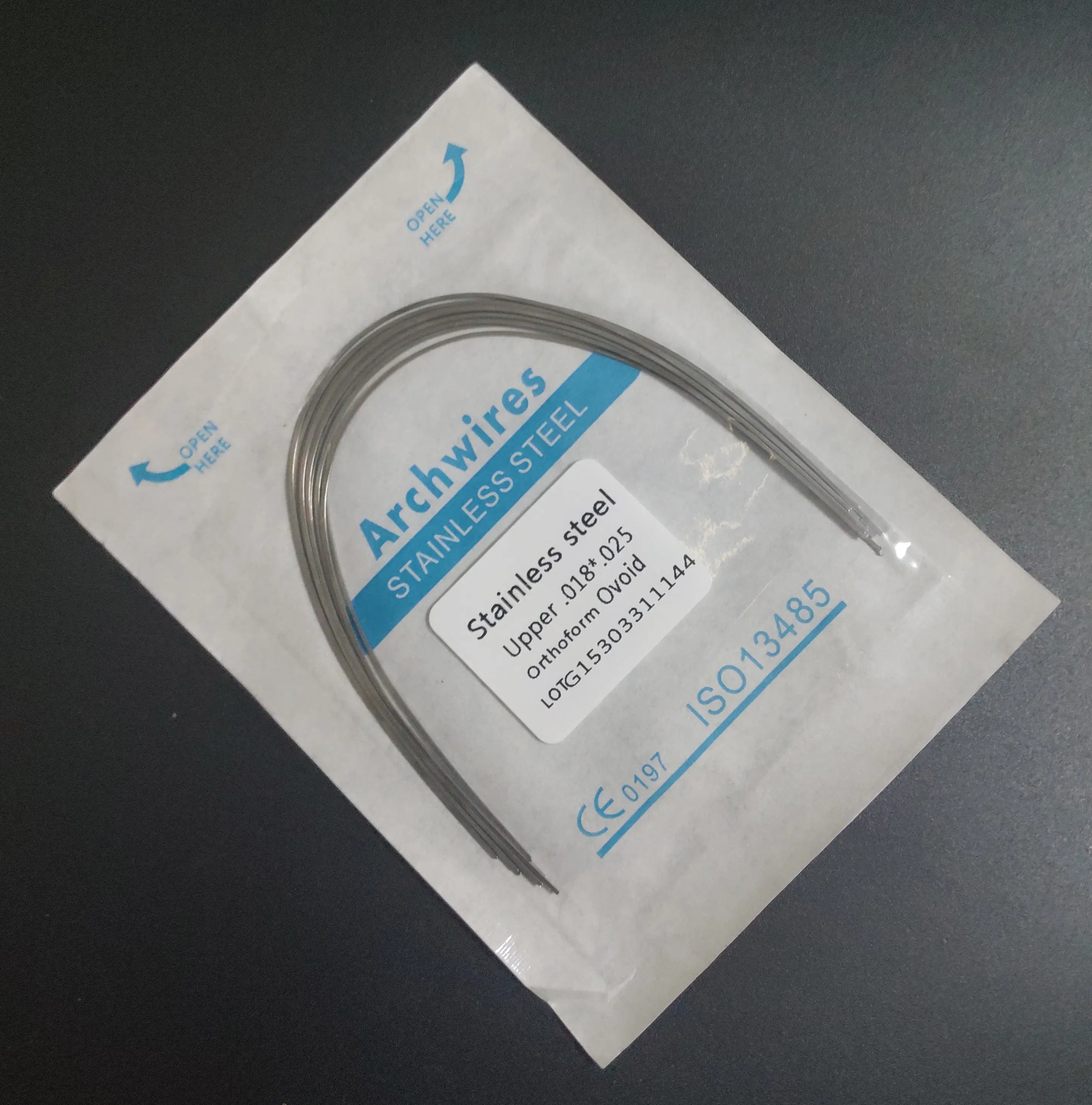 10wires de acero inoxidable Dental Ortodoncia ovalada Dental Stainless Steel Ovoid Round/Rectangular Arch Wires Oval Ortodoncia