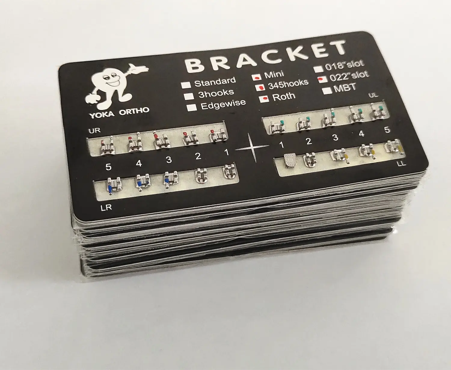 50Packs brackets falsos brackets ortodoncia braces odontologia braces for teeth Mini Bracket Roth 022 Slot 345 Hooks