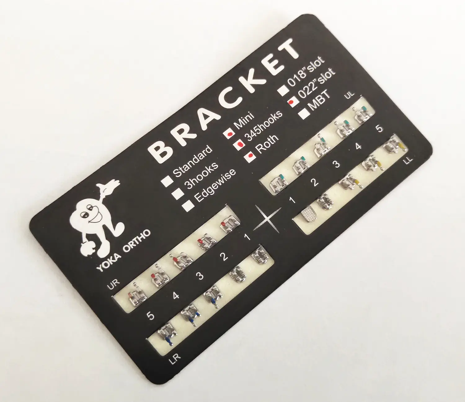 50Packs brackets falsos brackets ortodoncia braces odontologia braces for teeth Mini Bracket Roth 022 Slot 345 Hooks