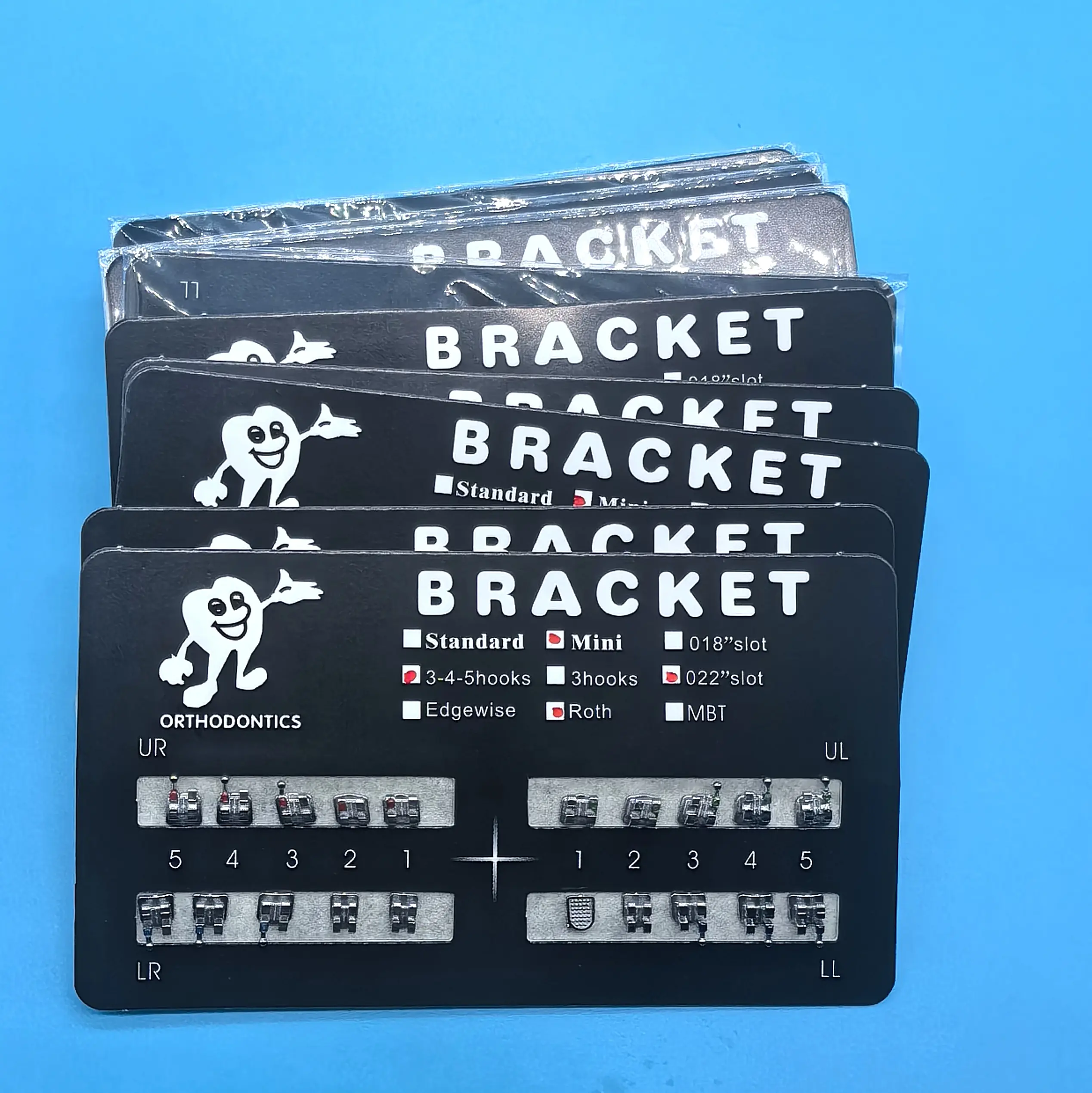 100Sets Dental Orthodontic Brackets MIM Monoblock Mini Roth.022 Hooks345 Braces for teeth
