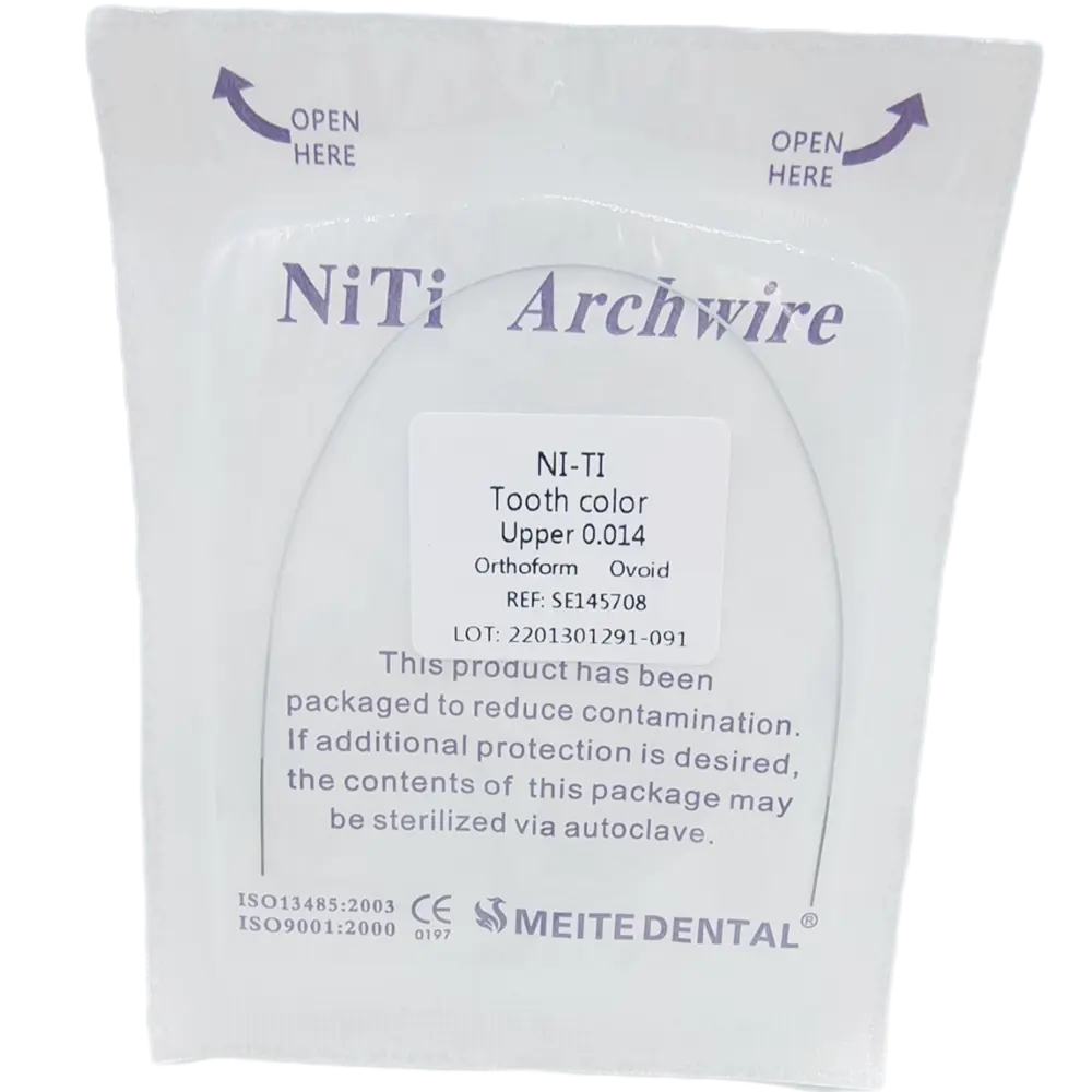 100Packs Dental Orthodontic NITI White Color Coated Arch Wire Round Oval