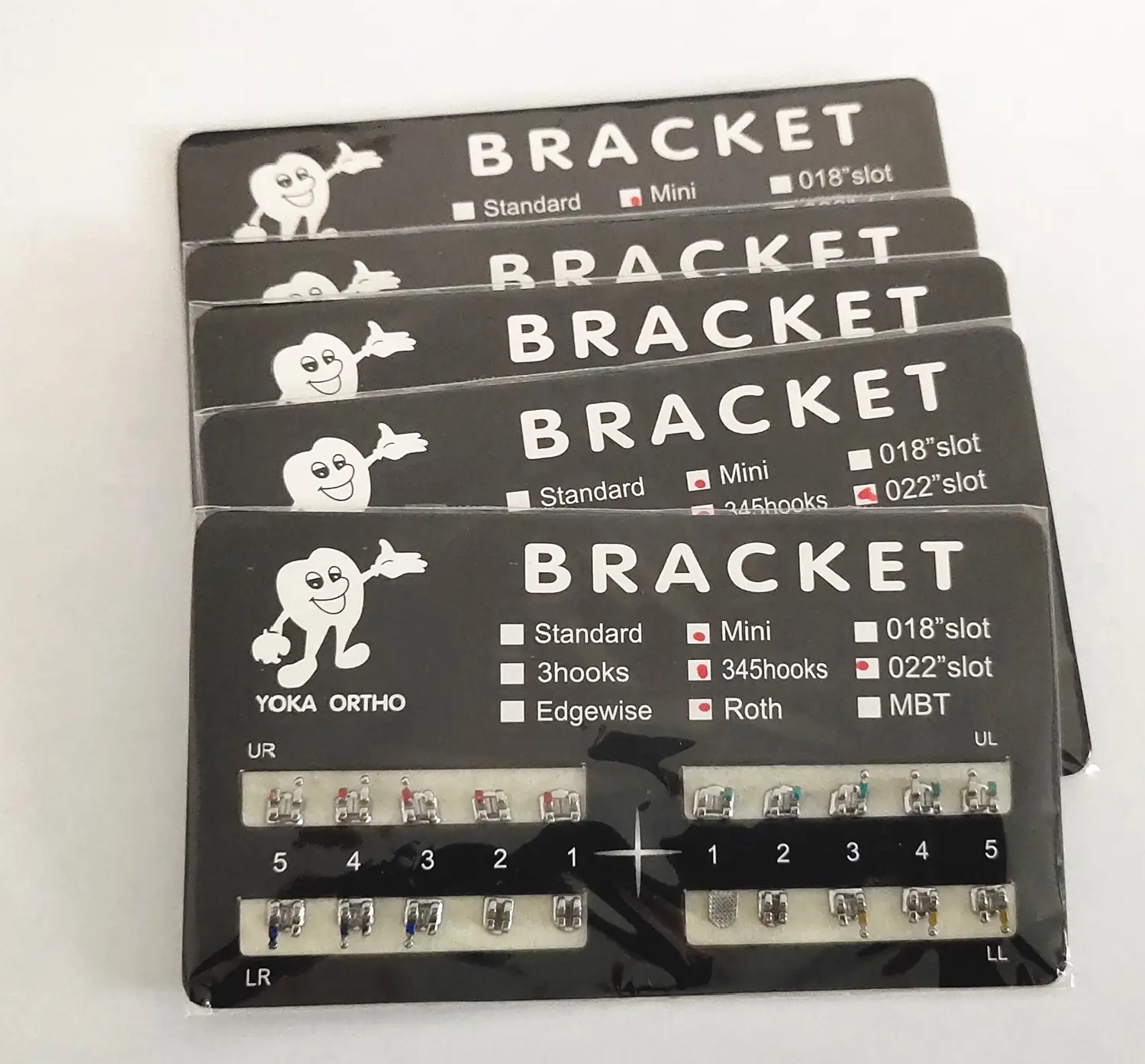 50Packs brackets falsos brackets ortodoncia braces odontologia braces for teeth Mini Bracket Roth 022 Slot 345 Hooks
