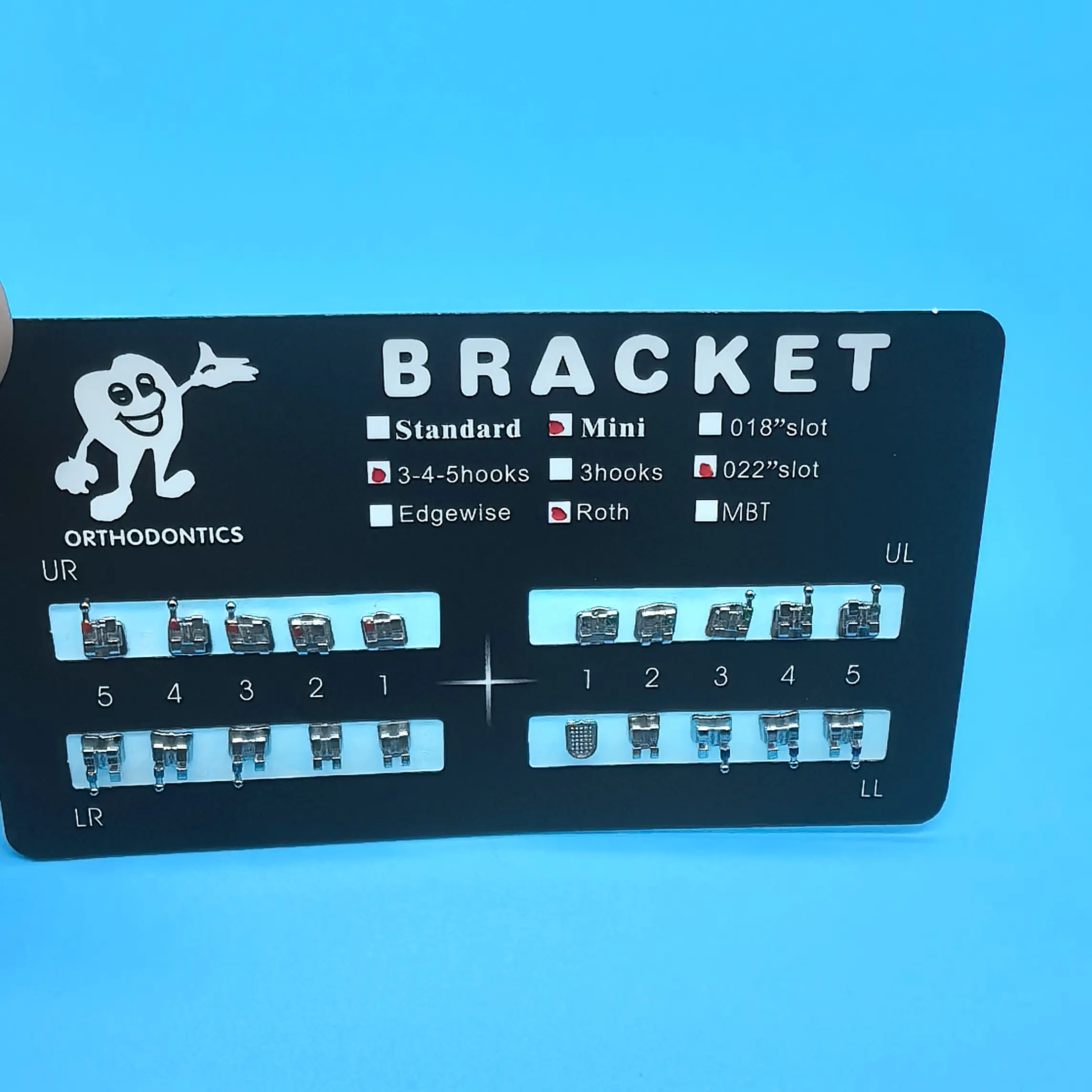 100Sets Dental Orthodontic Brackets MIM Monoblock Mini Roth.022 Hooks345 Braces for teeth