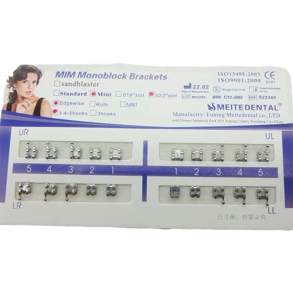 100Pks braces for teeth odontología dental materiales odontológicos Mini Edgewise 022 Hooks 345 Dental Treatment Materials Tools
