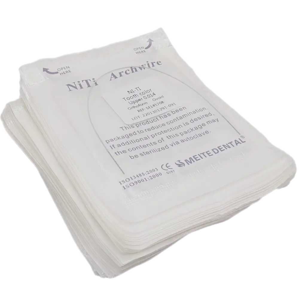 100Packs Dental Orthodontic NITI White Color Coated Arch Wire Round Oval