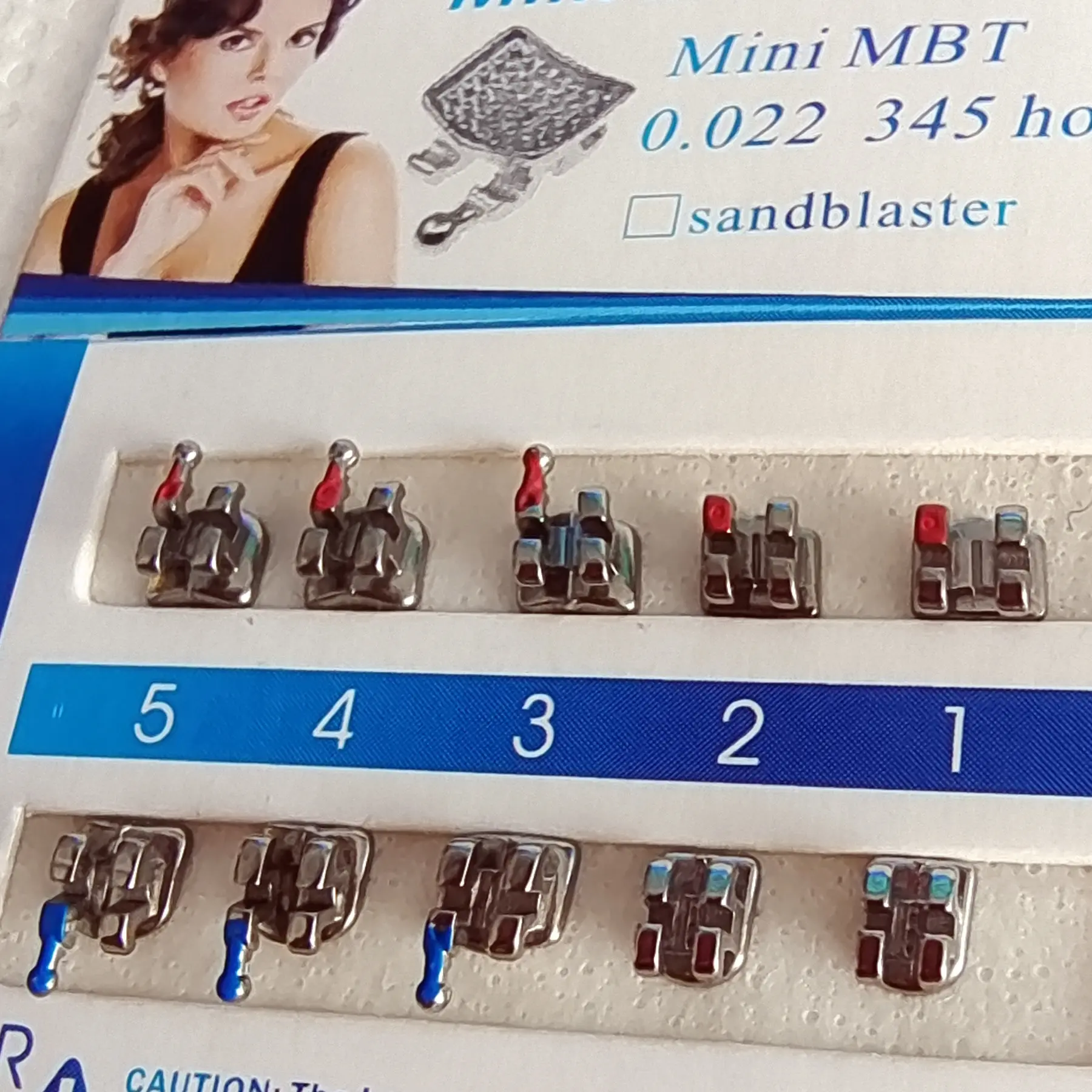 50Packs brackets falsos brackets ortodoncia braces odontologia braces for teeth Mini Bracket MBT 022 Slot 345 Hooks