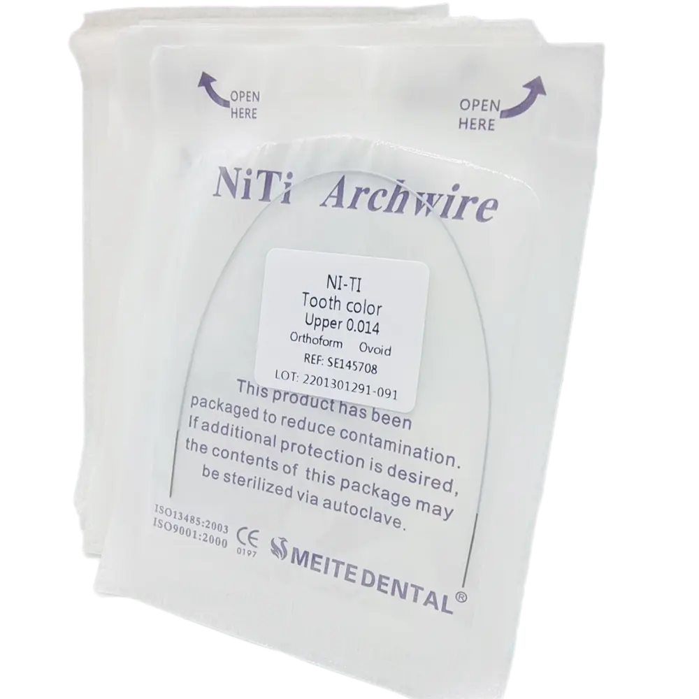 100Packs Dental Orthodontic NITI White Color Coated Arch Wire Round Oval