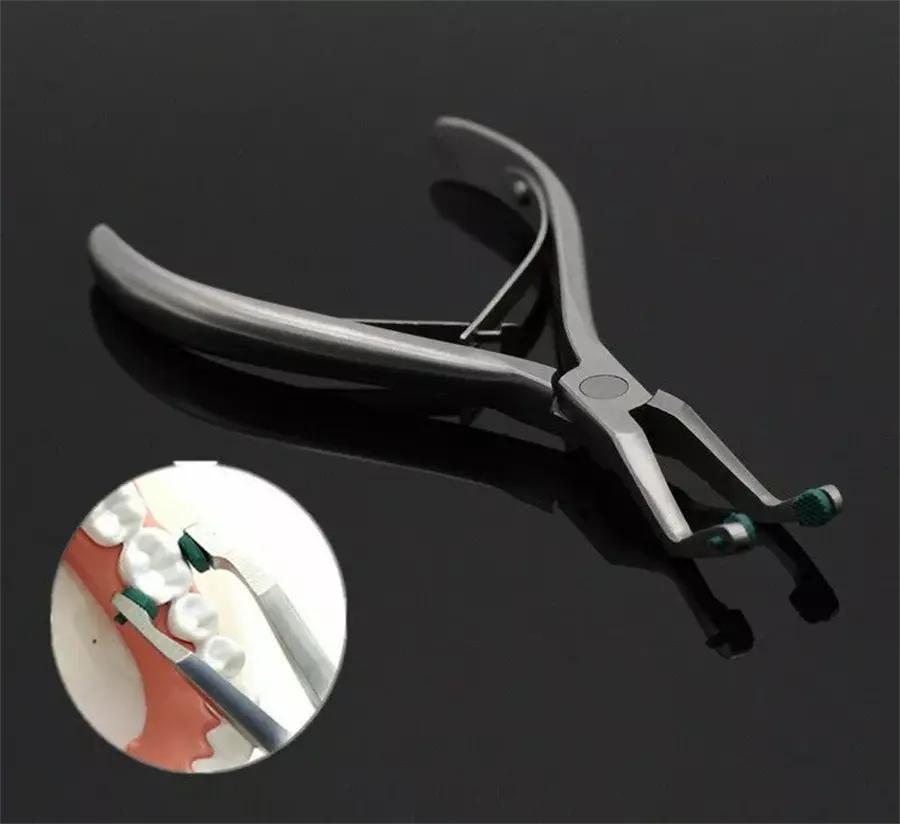 1pcs Dental Crown Remover Plier With Green Rubber Green Tips Dentist temporary crown Remover Tools