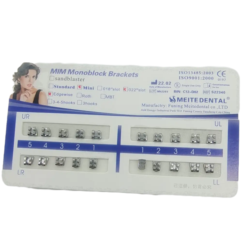 50Pks braces for teeth odontología dental materiales odontológicos Mini Edgewise 022 No Hooks Dental Treatment Materials Tools