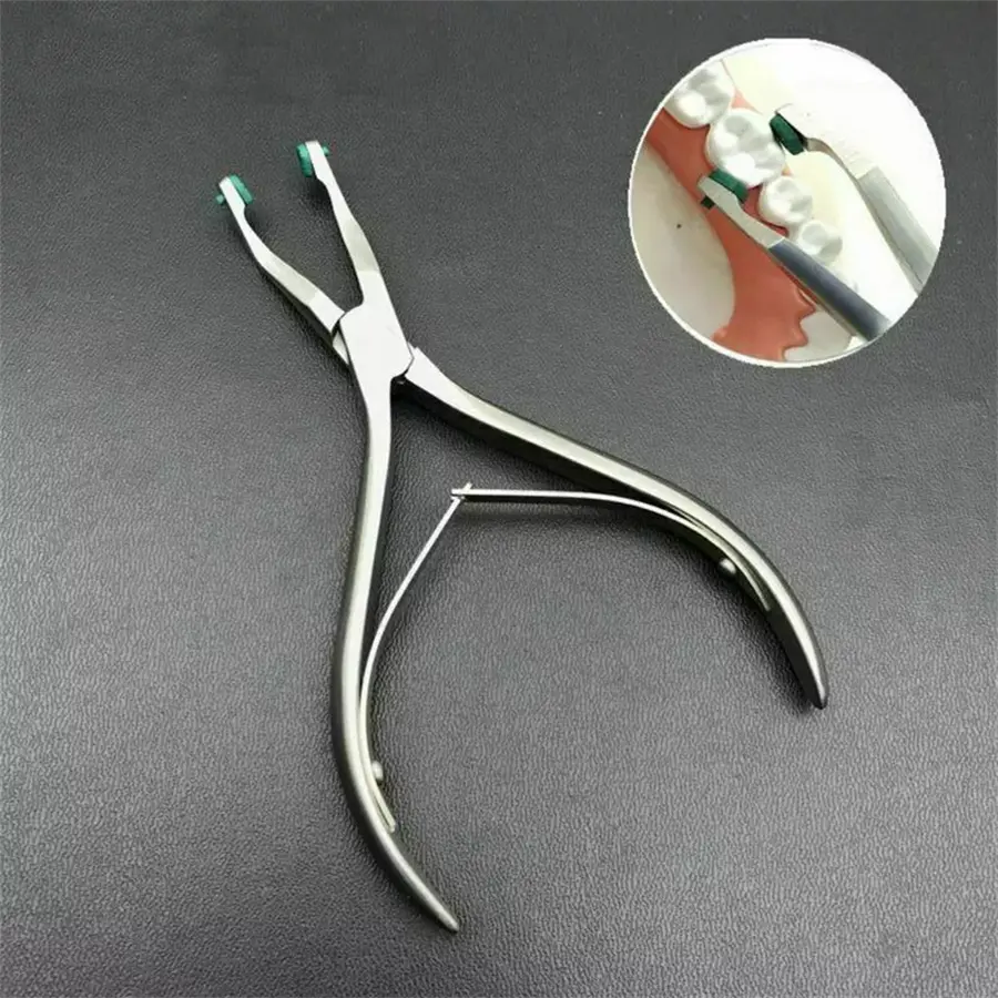 1pcs Dental Crown Remover Plier With Green Rubber Green Tips Dentist temporary crown Remover Tools