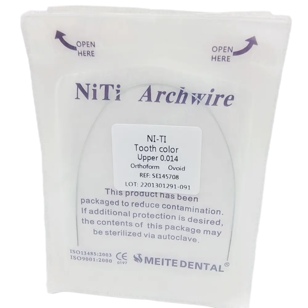 100Packs Dental Orthodontic NITI White Color Coated Arch Wire Round Oval