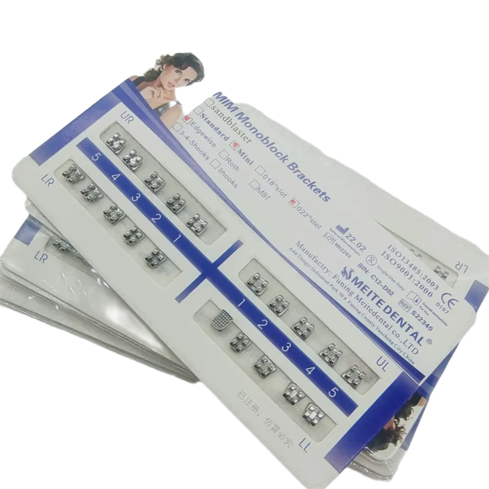 50Pks braces for teeth odontología dental materiales odontológicos Mini Edgewise 022 No Hooks Dental Treatment Materials Tools