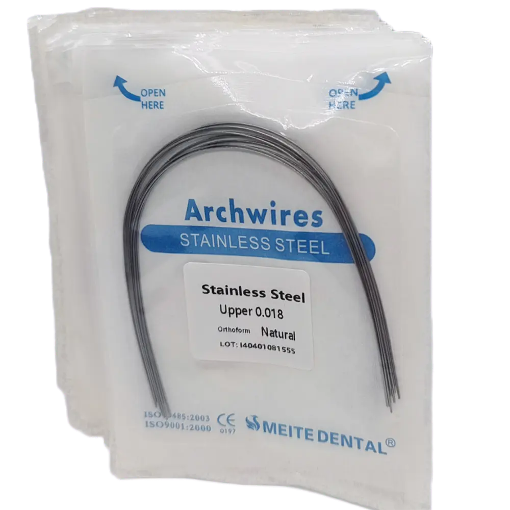 100Bags Dental Orthodontic Stainless Steel Round Arch Wires Nature Form All Sizes arco redondo de acero