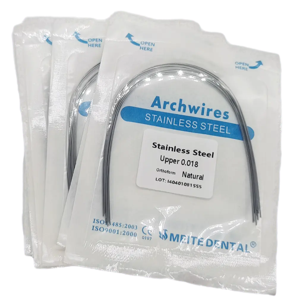 100Bags Dental Orthodontic Stainless Steel Round Arch Wires Nature Form All Sizes arco redondo de acero
