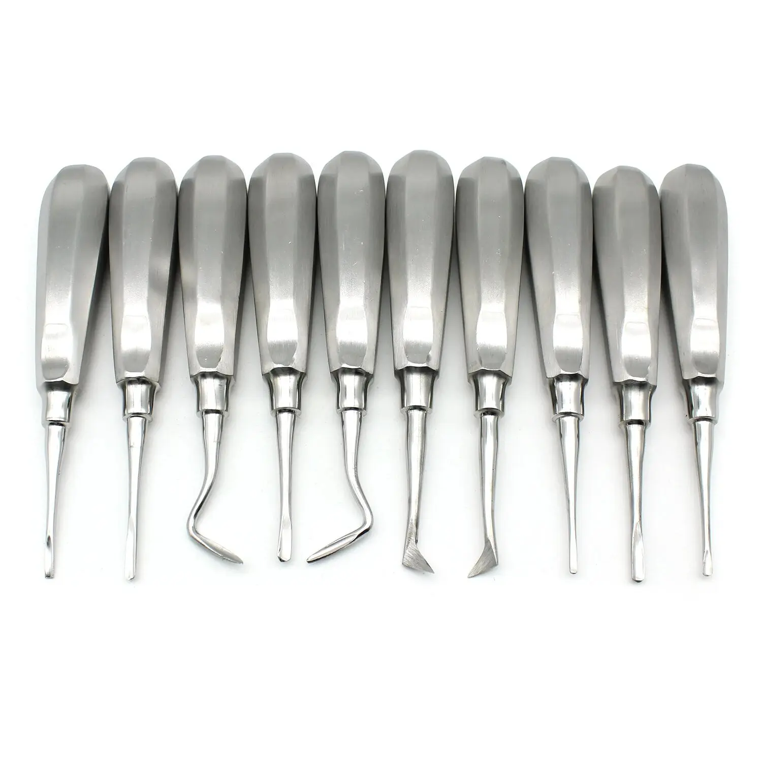 Dental Luxating Elevator Curved Root Teeth Clareador Hexagon Handle Stainless Steel Surgical Instrument Tool for Dentist Use