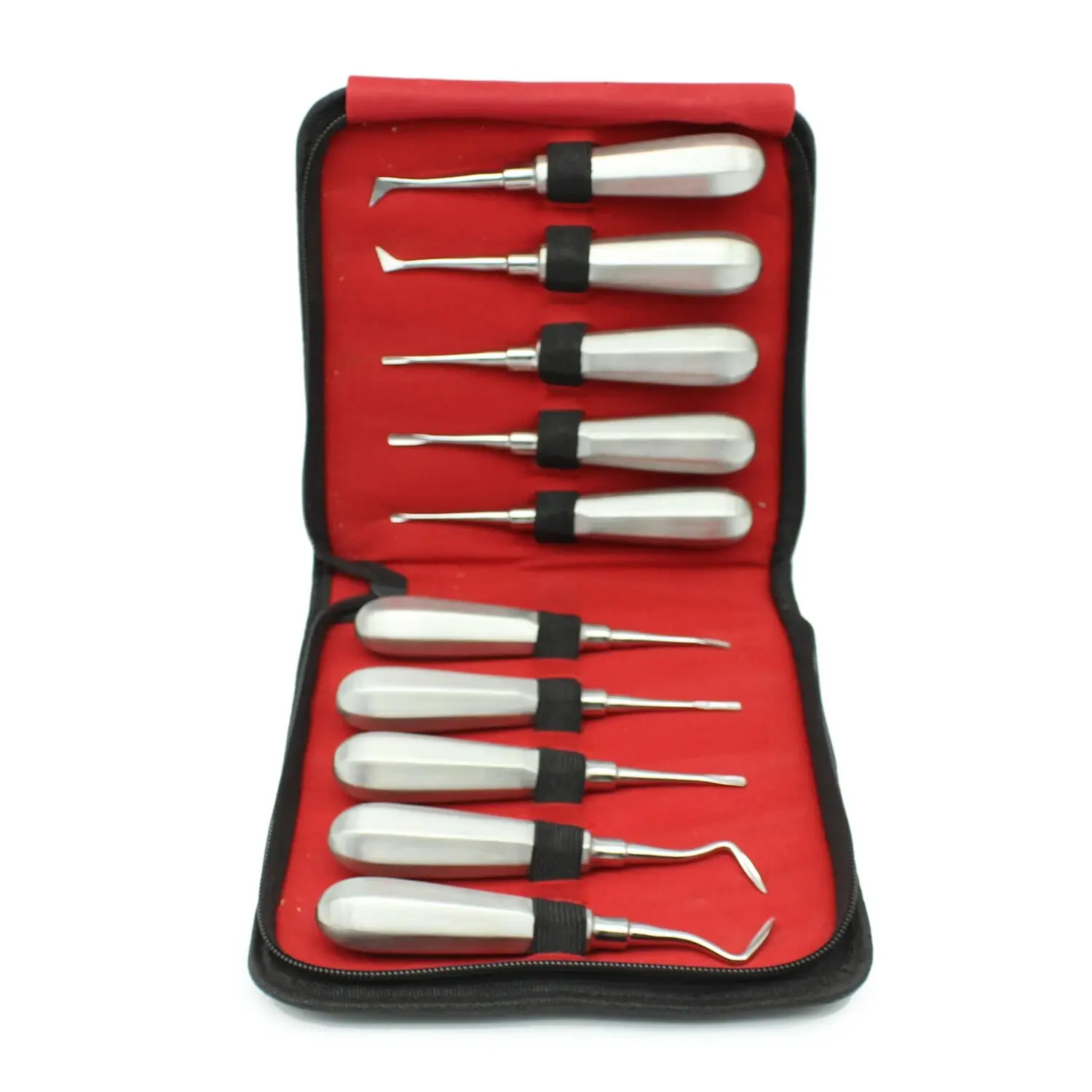 Dental Luxating Elevator Curved Root Teeth Clareador Hexagon Handle Stainless Steel Surgical Instrument Tool for Dentist Use