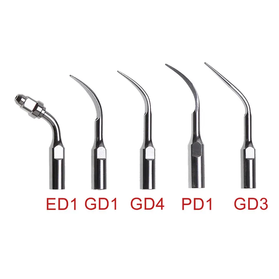 5Pcs consejos de escalador Dental Ultrasonic Scaler Handpiece/Tips/Wrench/fit EMS/SATELEC/VRN Escarificador ultrasónico Dental