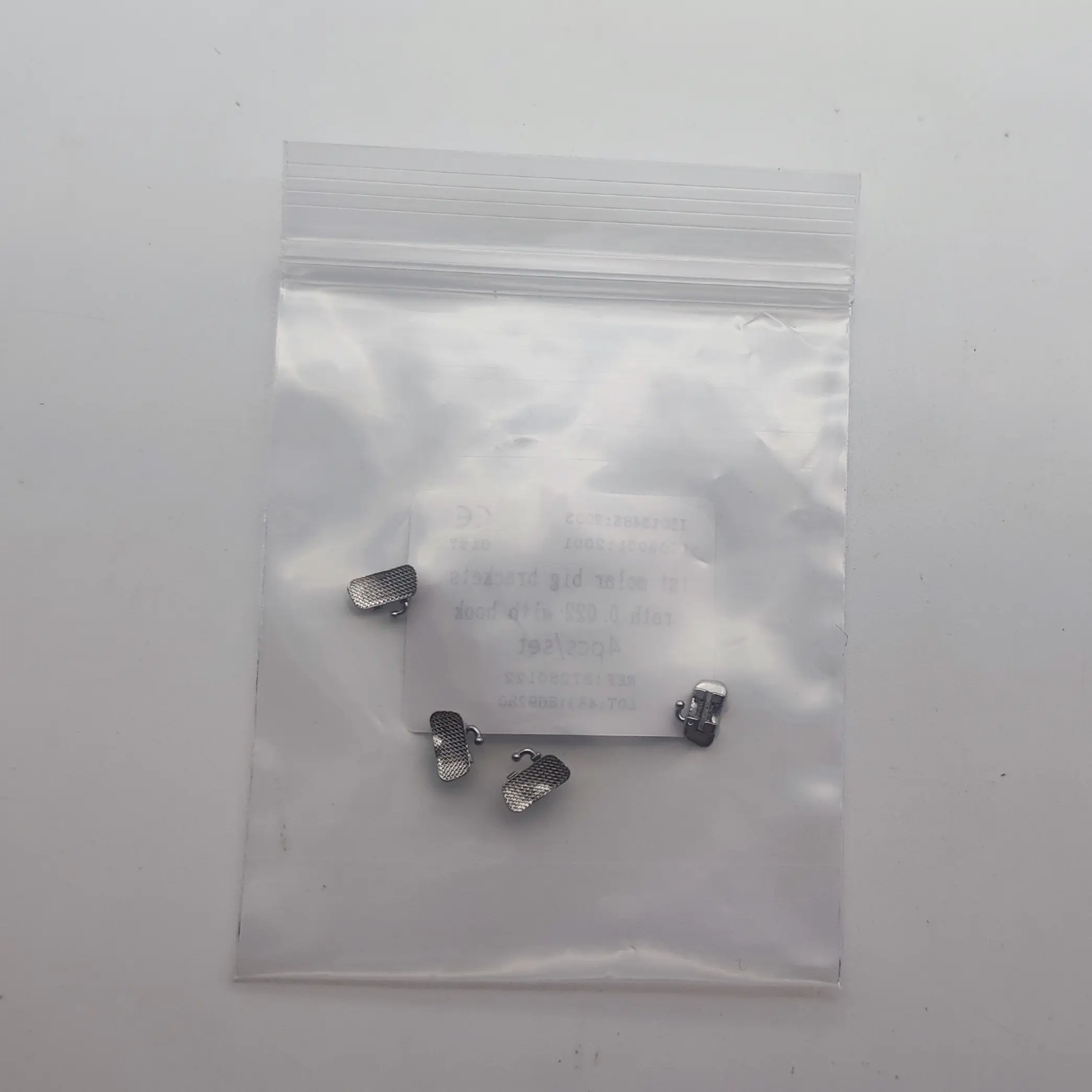 80Pcs/20Bags 1st Molar Brackets 022 Big Bracket Roth Mbt Edgewise With Hook No Hook  Mesh Base Dental Orthodontics