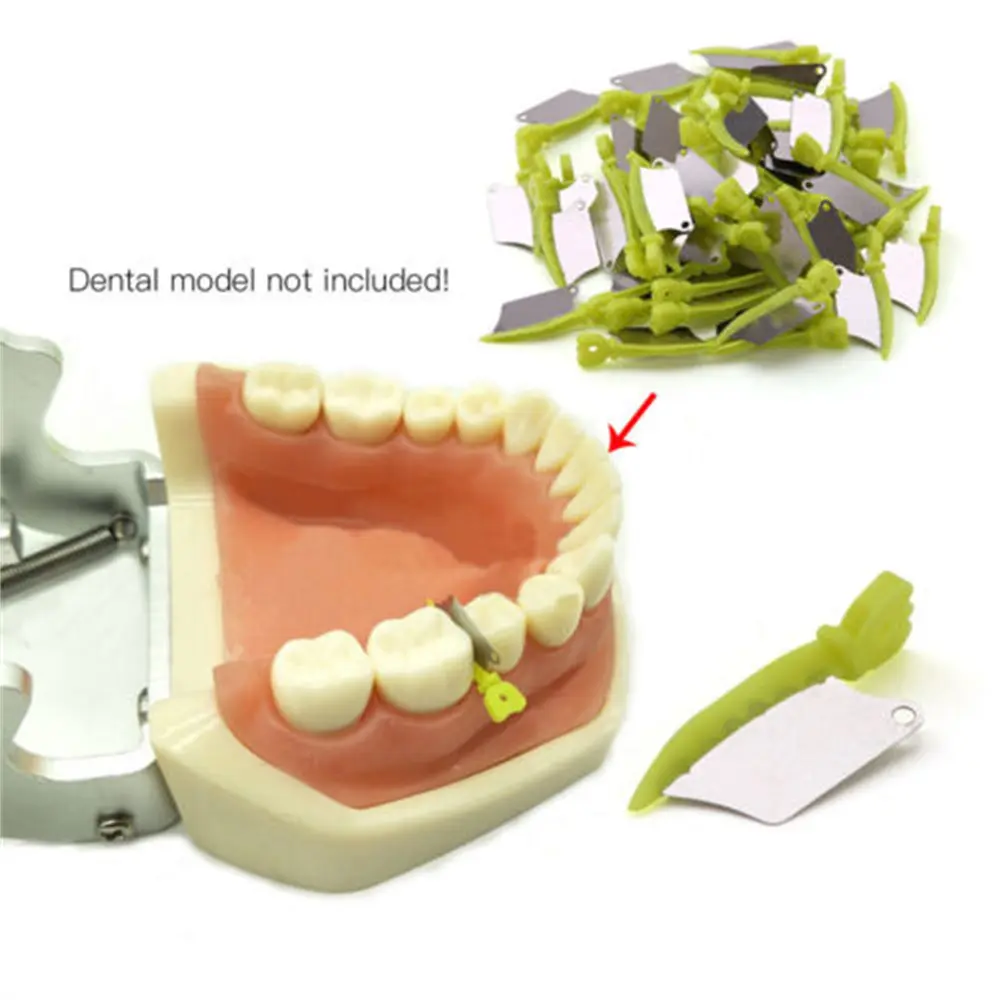 50pcs/Box Dental Prime Teeth Interproximal Plastic Fender Wedge With Protection Steel Matrix Protects Gingiva Blades Wedges