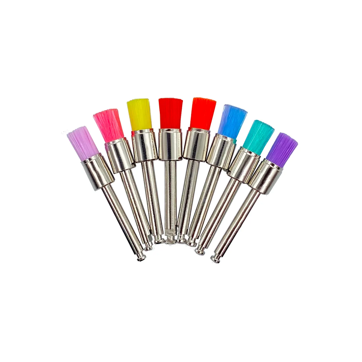100pcs Dental Prophy Brushes Polishing Polisher Disposable Latch type Mixed color Plat Used for stain removal and polish