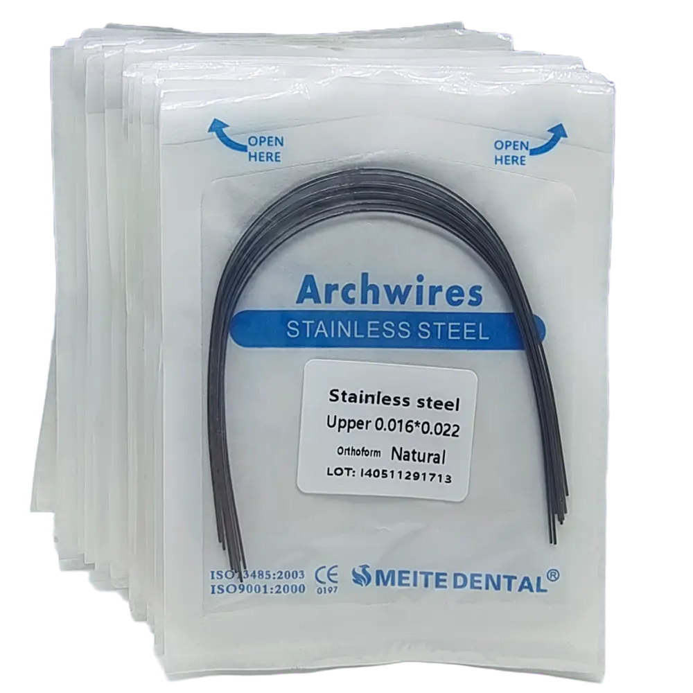 10Packs/100Wires Dental de acero inoxidable Stainless Steel Round/Rectangular Arch Wires Arcs Odontologia ArchesNature Form