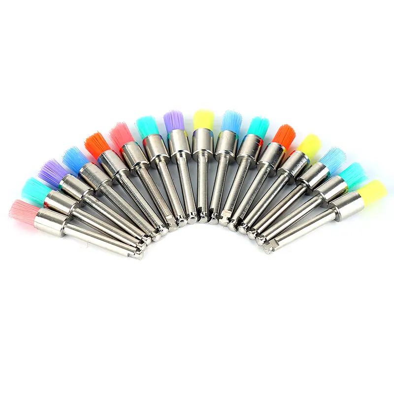 100Pcs Dental Prophylaxis Brush RA Shank 2.35mm Teeth Whitening Polisher for Contra Angle Handpiece