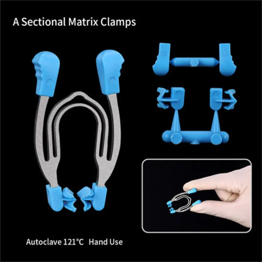 Dental Matrix Sectional Contoured Matrices Clamps Wedges Metal Spring Clip Rings Dentist Tools Dental Lab Instrument