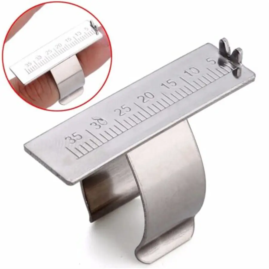 1pc Dental Rulers Aluminium Dentist Endo Finger Ruler Measure Scale Endodontic Dental Instruments Measuring Aluminium Endo Ruler
