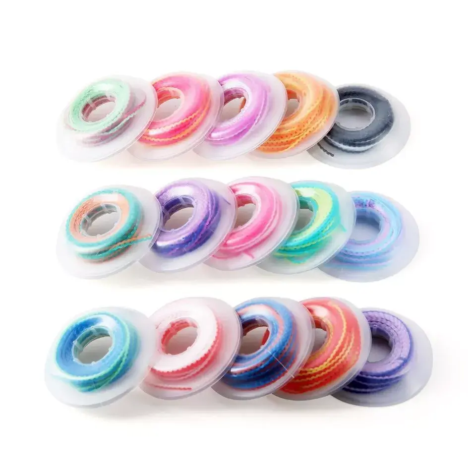 Dental Orthodontic Elastic Ultra Power Chain Rubber Band Short Dentist Orthodontic Device Double Color