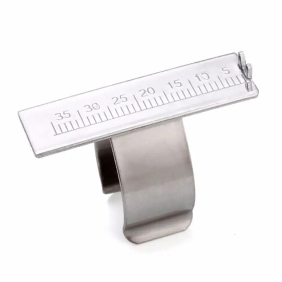 1pc Dental Rulers Aluminium Dentist Endo Finger Ruler Measure Scale Endodontic Dental Instruments Measuring Aluminium Endo Ruler