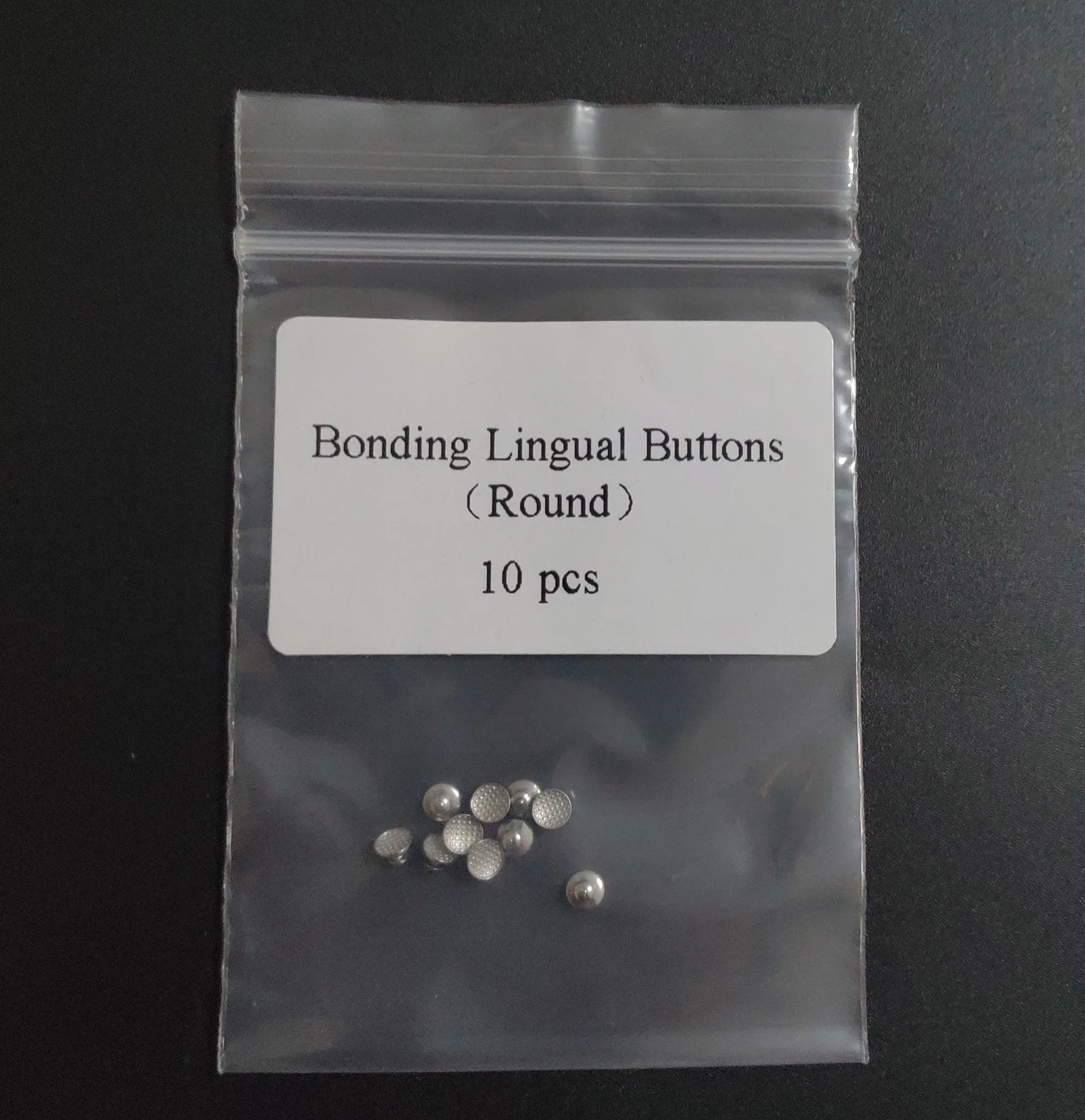 10Pieces Dental Orthodontics Lingual Buttons Bonding Bondable Round Base Mesh Base