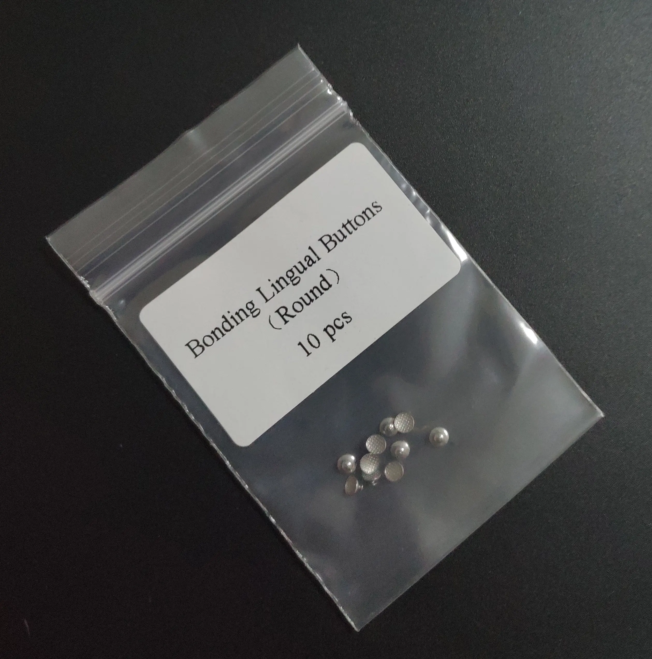 10Pieces Dental Orthodontics Lingual Buttons Bonding Bondable Round Base Mesh Base