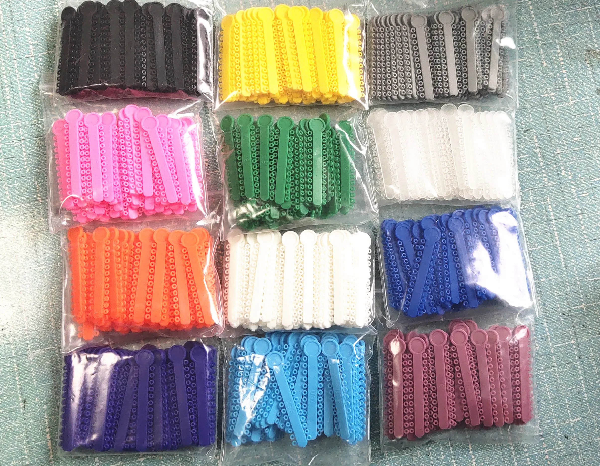 1008Pcs/Pack=42Sticks Dental Orthodontics Elastic Ligature Ties Rubber Bands O Rings for Teeth Braces Dentistry Ortho Materials
