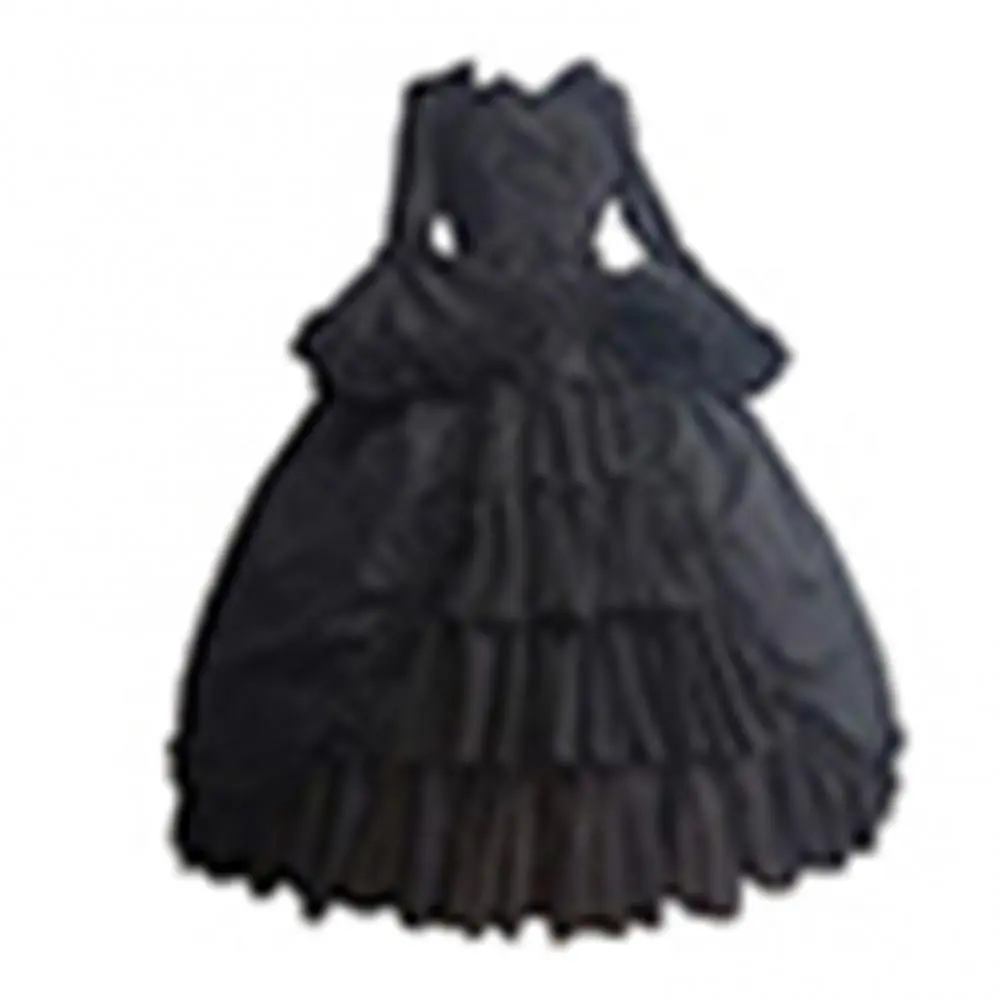 Women's Vintage  Medieval Victorian Court Lace Stitching Dress Square Neck Tight Waist Bowknot Medieval Dress Elegant Cake Dress